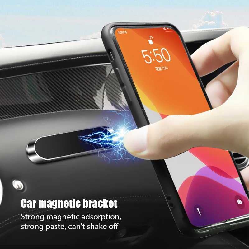 Phone Accessories Holder Car - حامل هاتف مغناطيسي للسيارة، قابل للدوران،
