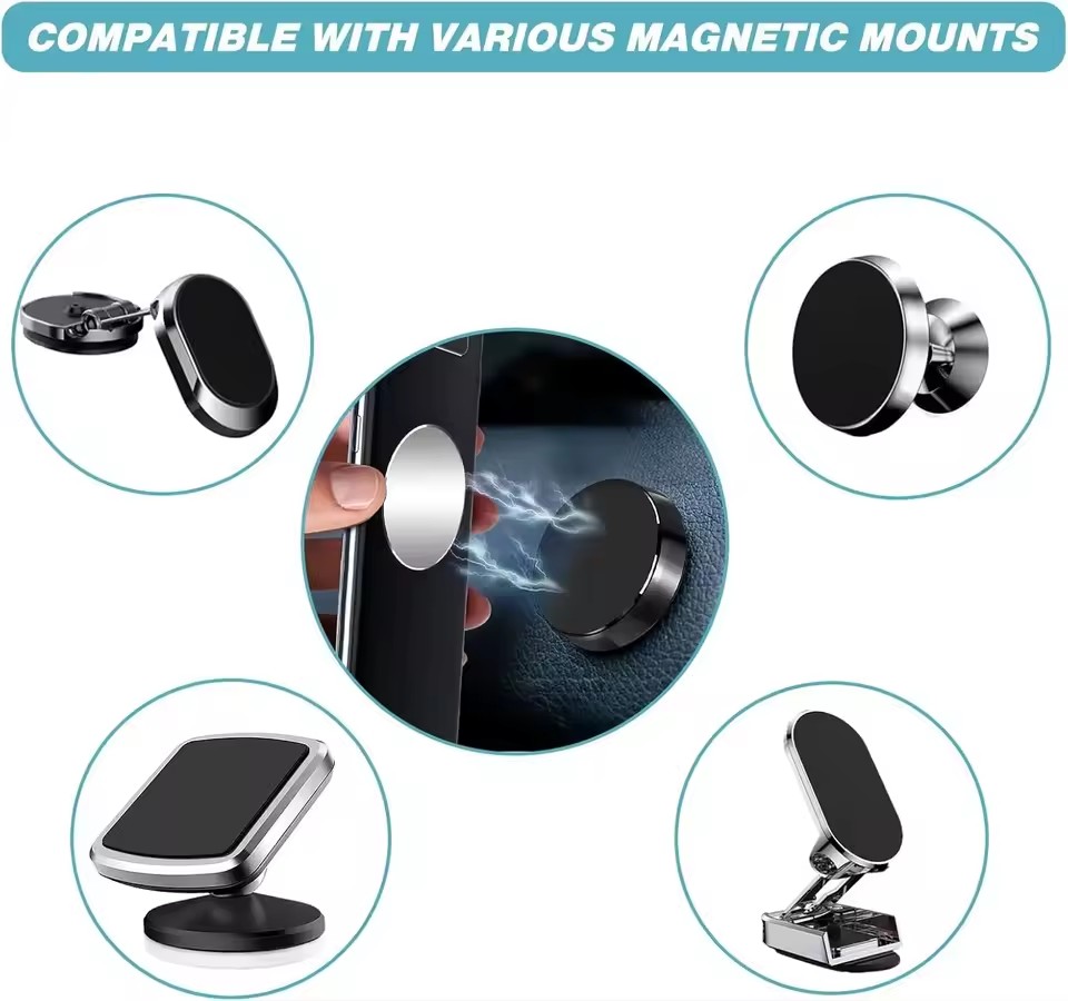 1/50 قطعة من الألواح المعدنية  - مراجعة Phone Accessories Holder Car وسعره