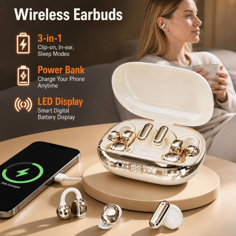 سماعة أذن لاسلكية جديدة 3 في 1 - مراجعة Phone Accessories Amazon وسعره