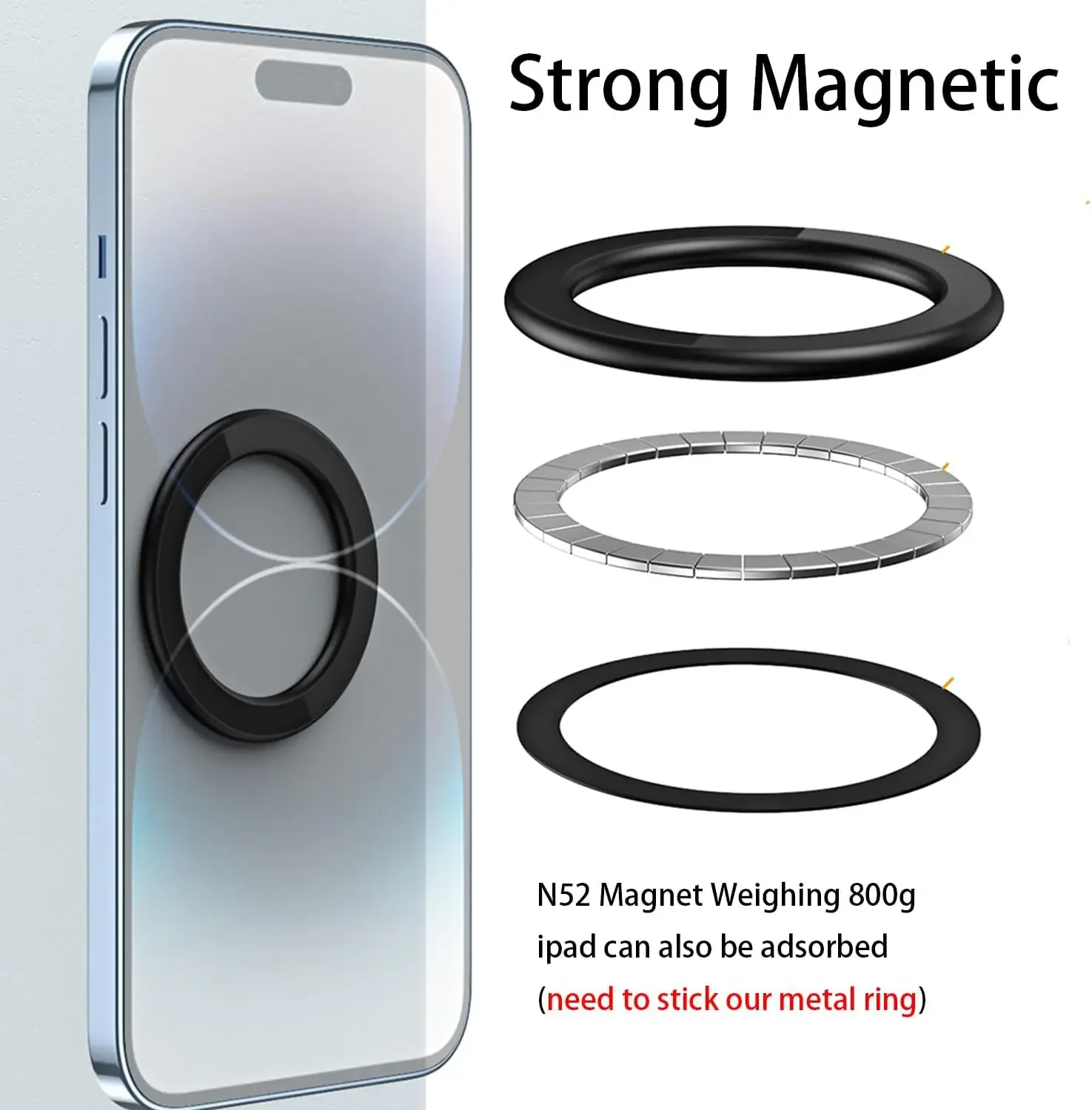 حامل حلقي مغناطيسي لاصق قوي مت - مراجعة Phone Accessories Holder Car وسعره