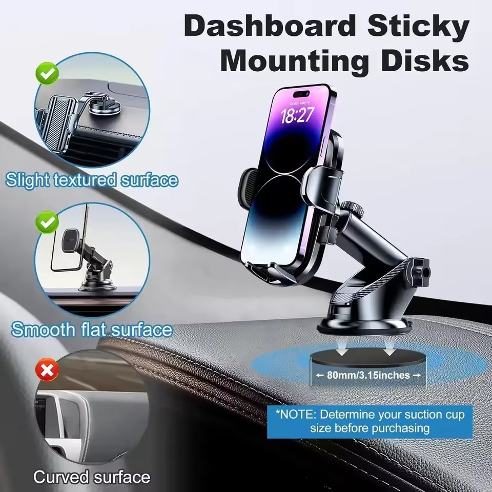 حامل هاتف محمول لاصق قرصي بديل - مراجعة Phone Accessories Holder Car وسعره
